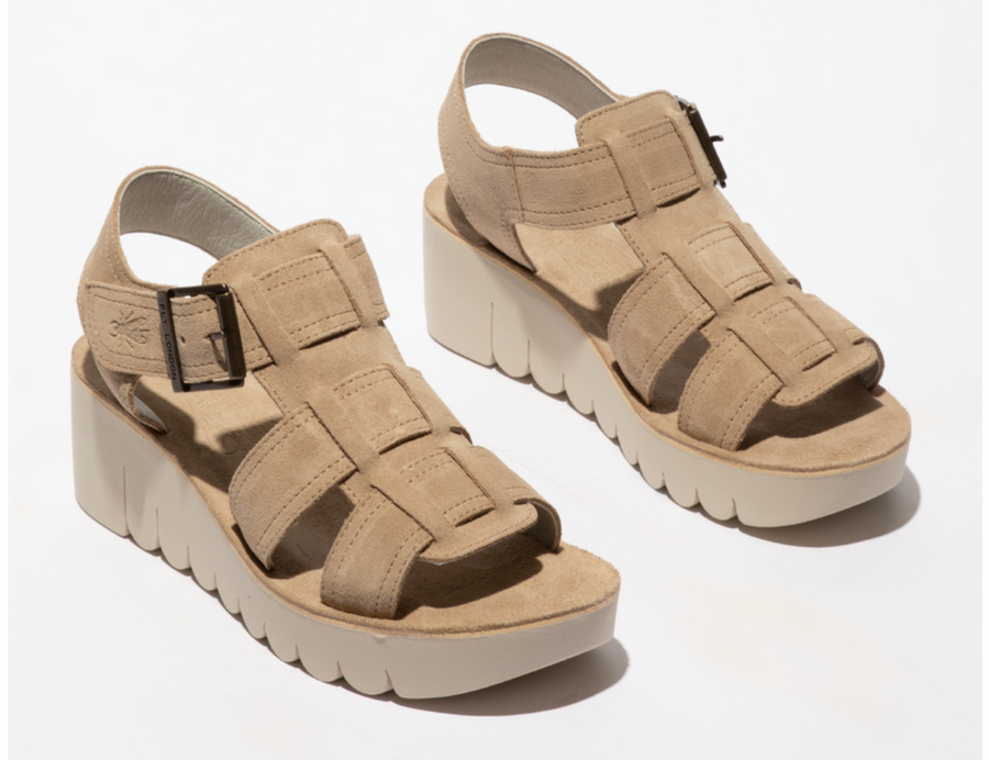 Fly London Yudd Suede Sandal Platform Shoes Robin Boutique