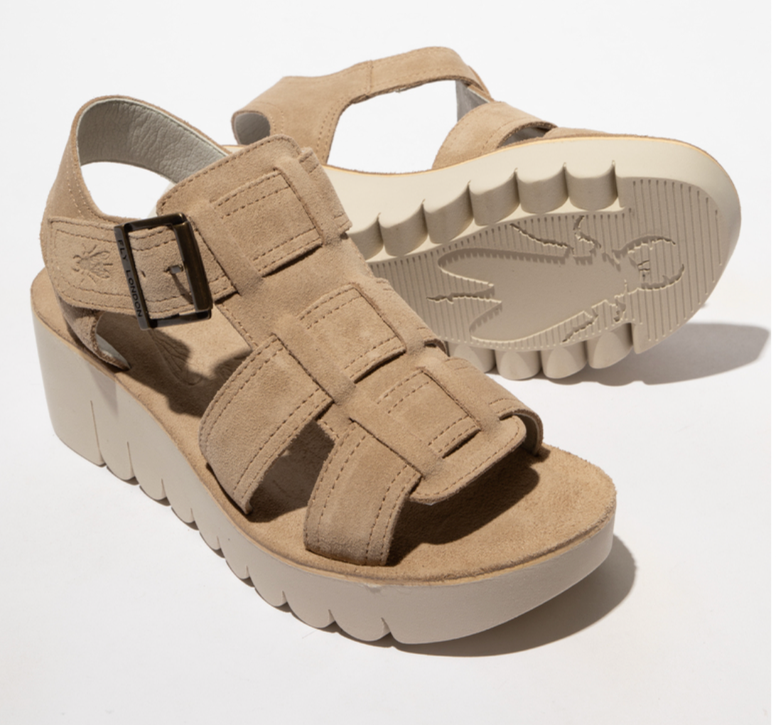 Fly London Yudd Suede Sandal Platform Shoes Robin Boutique