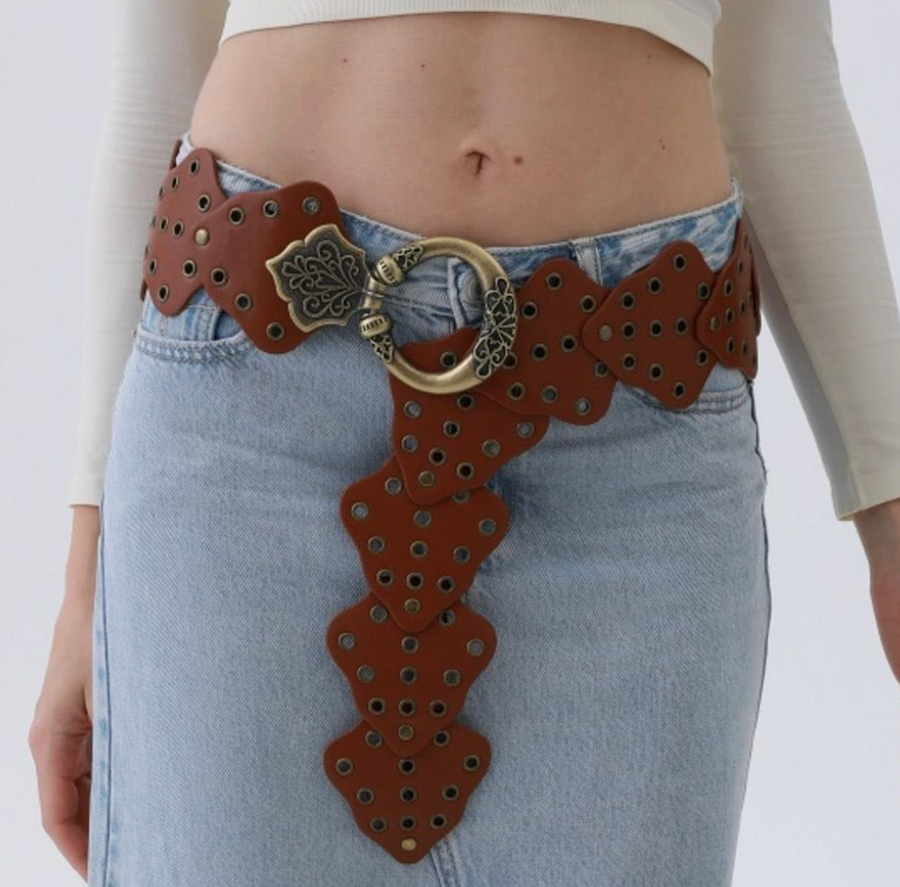 Boho Vintage Studded Waist Belt Robin Boutique