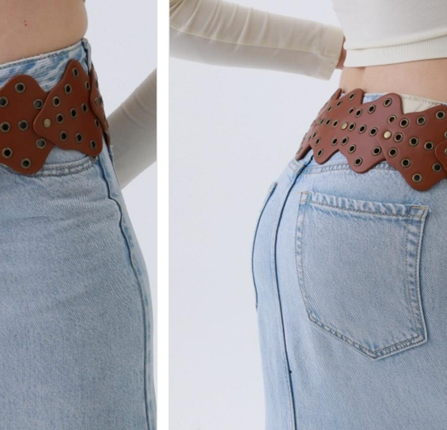 Boho Vintage Studded Waist Belt Robin Boutique