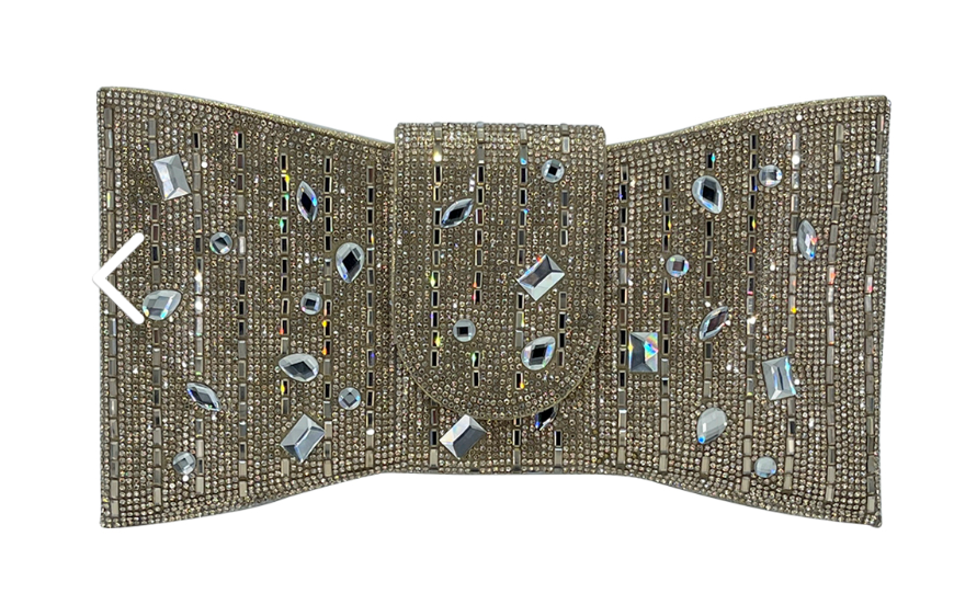 Rhinestone Crystal Evening Stud Bow Hanbag or Clutch Robin Boutique
