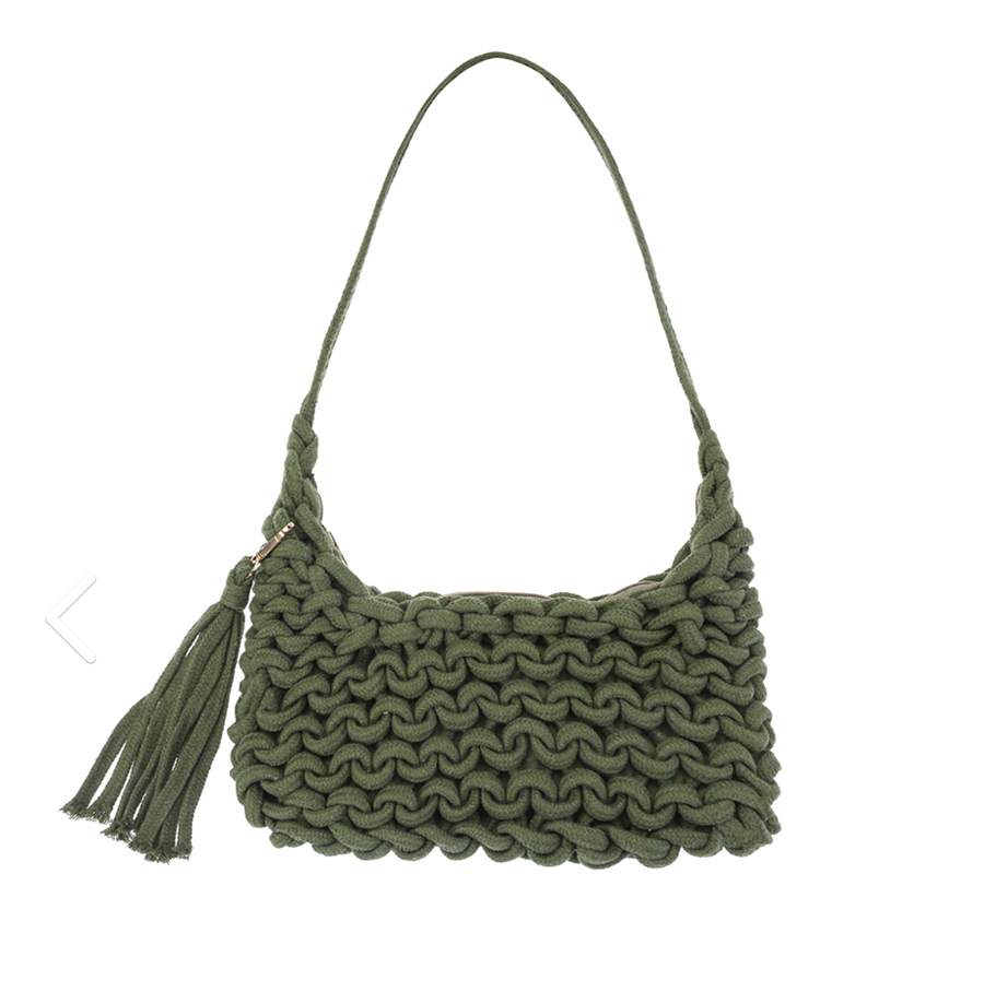 Knotted Woven Tassel Shoulder Bag Robin Boutique