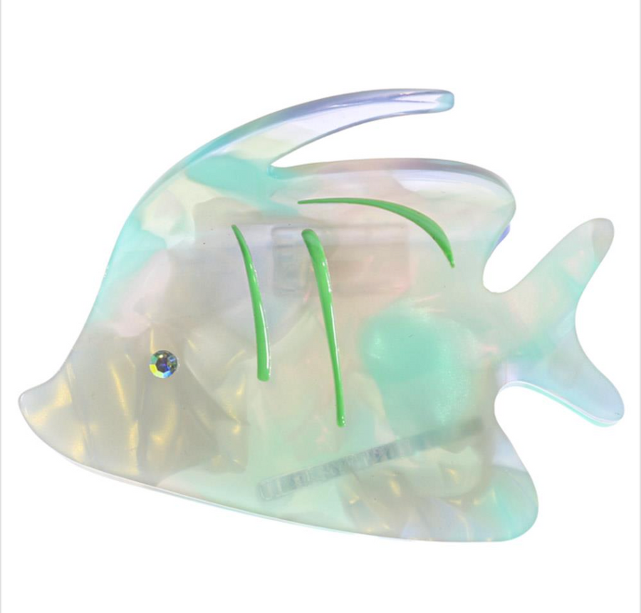 Crochet Hard Plastic Luminous Fish Hair Claw Clip