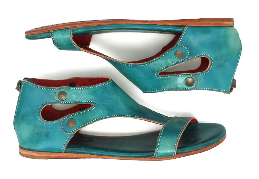 Bedstu Leather Soto Womens Sandals In Arctic Teal Robin Boutique