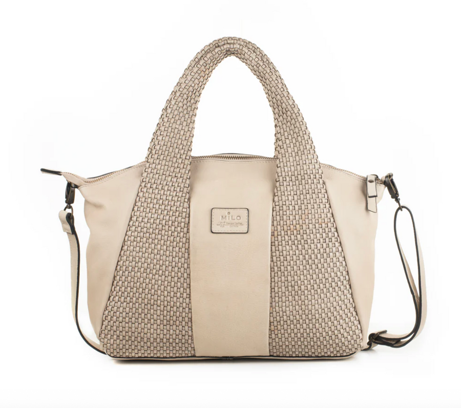Angela Washed Soft Leather Tote Shoulder Handbag by Milo