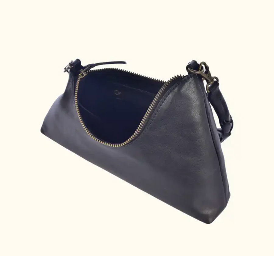 Velutto Washed Leather Shoulder Bag