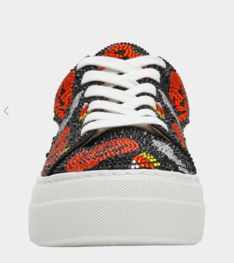 Front view of Betsey Johnson Sidny Haloween Sneakers Robin Boutique