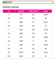 Sizing Chart for Betsey Johnson SIDNY Shoes Robin Boutique
