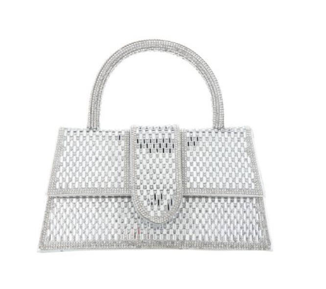 Evening Clutch Handbag in Square Silouette