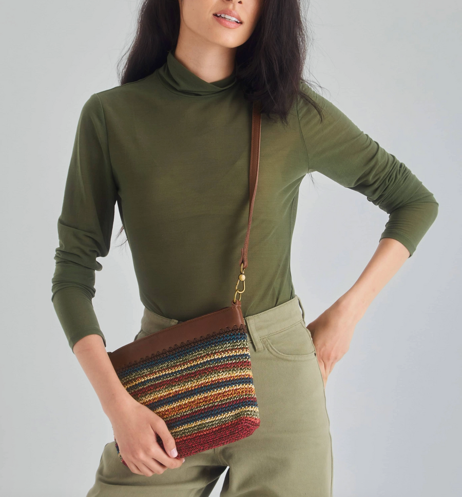 Front View of Lumi Crossbody Crochet Handbag - Robin Boutique