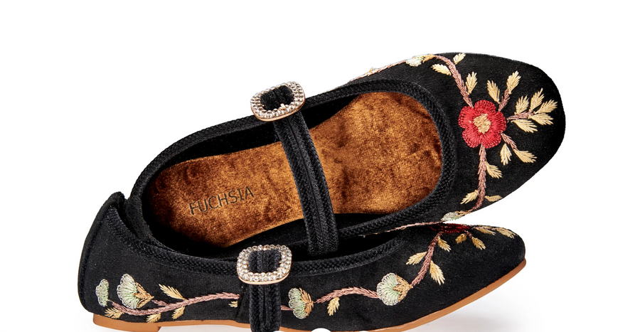 Paradise Black Mary Jane by Fuchsia Shoes -Robin Boutique
