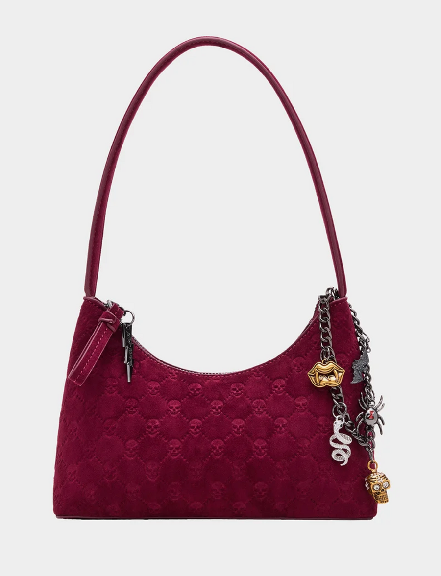 Headliner Deboss Top Zip Cherry Handbag by Betsey Johnson - Robin Boutique