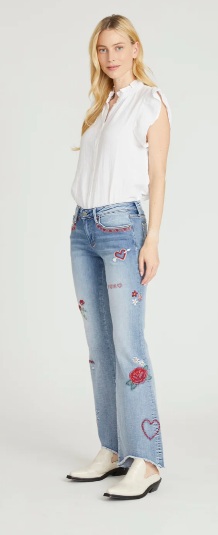 Eva Love Letters Jean by Driftwood Robin Boutique