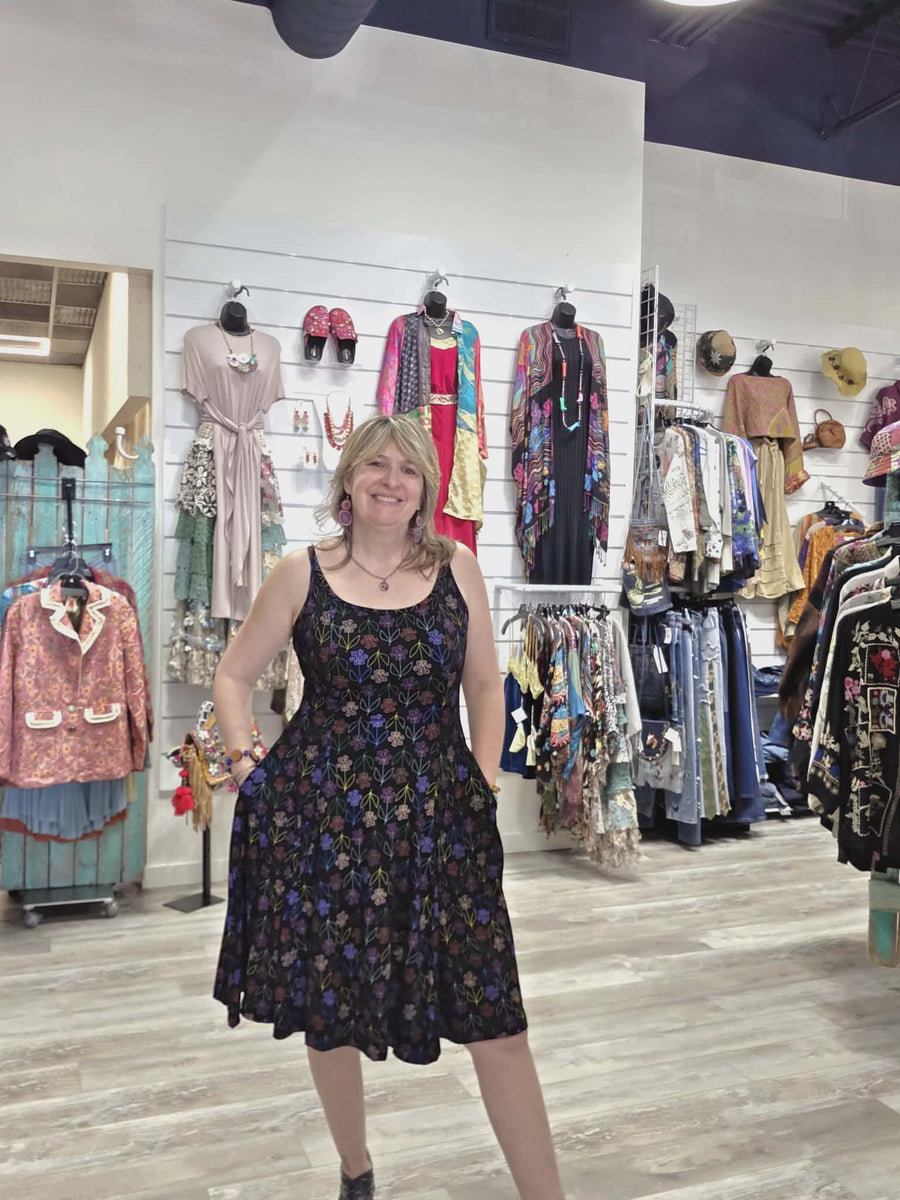 Soleil Dress in Geranium Print by Effie's Heart 685-667 Robin Boutique