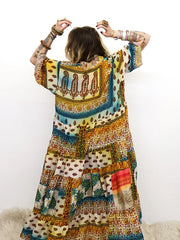 Rasgulla Sari Twilight Maxi Dress #45 by Kantha Bae