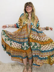 Rasgulla Sari Twilight Maxi Dress #45 by Kantha Bae