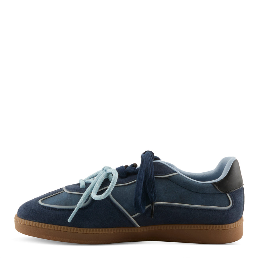 Patrizia Vesara Sneakers in blue side view - Robin Boutique