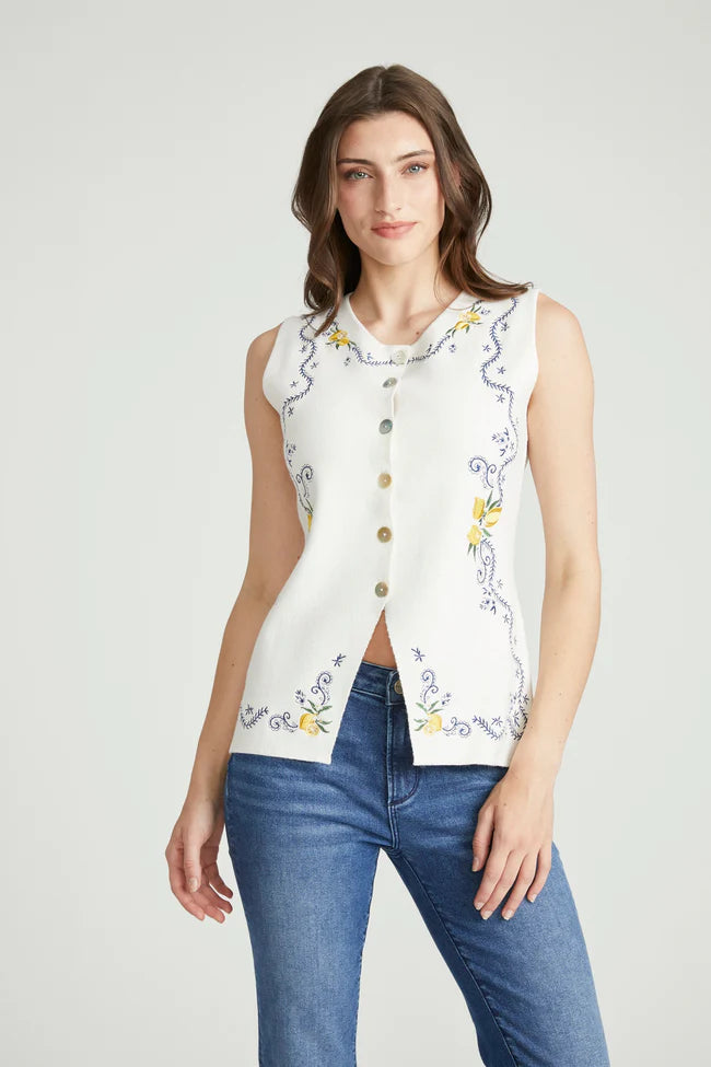 Deanna Sweater Tank in Limoncello by Driftwood