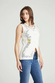 Deanna Sweater Tank in Limoncello by Driftwood