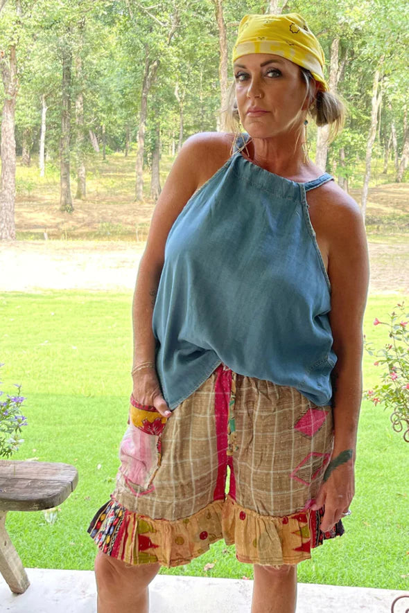 Kantha Sunrise "Toolie" Shorts by Jaded Gypsy