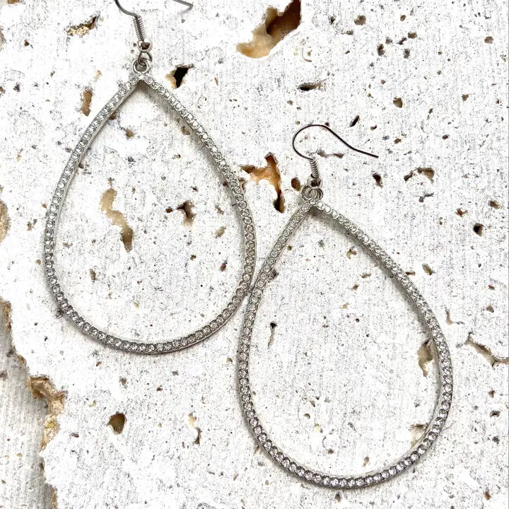 Additional view of Rustic Crystal Drop Earrings from Robin Boutique.