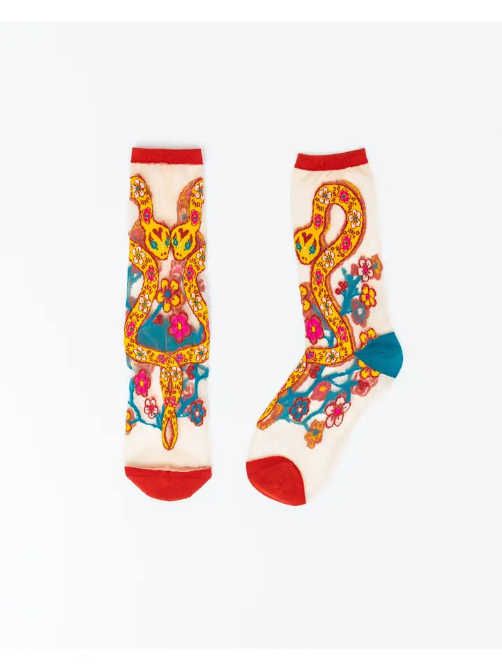 Year of the Snake Sheer Crew Sock
