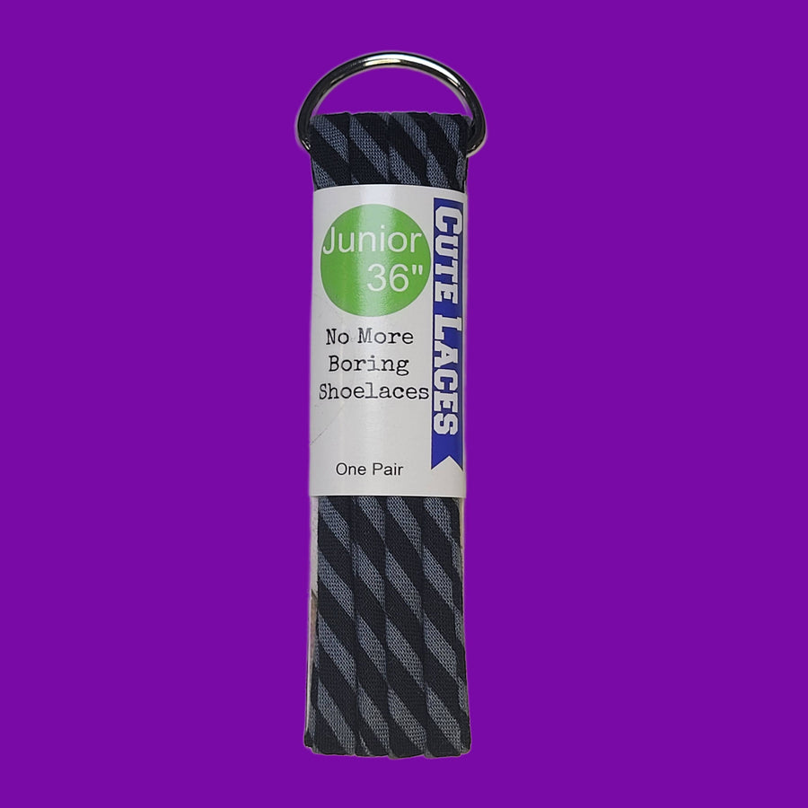 Halloween Black & Grey Cute Shoe Laces - for Kids and Adults Robin Boutique
