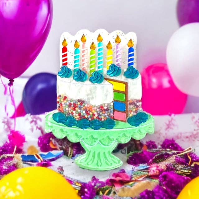 "Slice, Slice Baby" Birthday Cake Brooch Robin Boutique