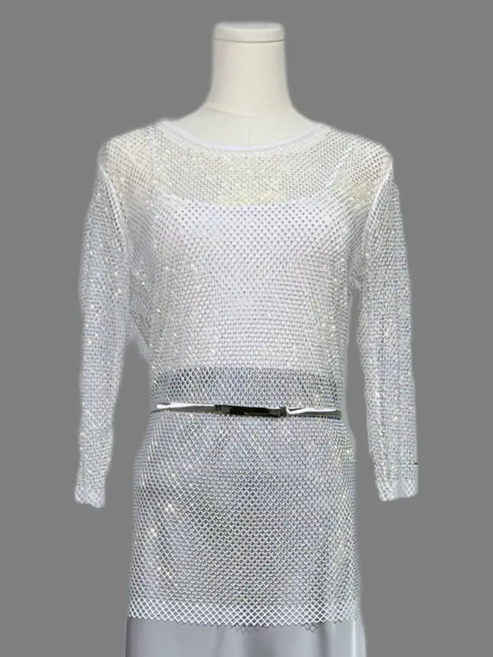 Diamond Mesh Top with Matching Cami by EllyNDale Robin Boutiqe