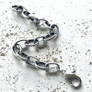 Burnished Silver Chunky Bracelet