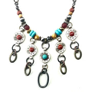 Solar Burst Beaded Short Necklace