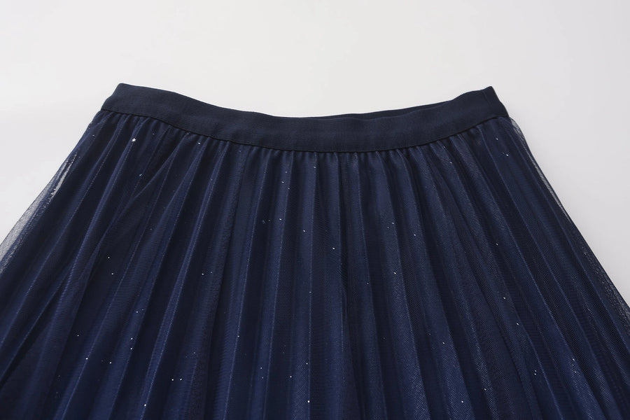 Ombre and Glitter Mesh Skirt by EllyNDale