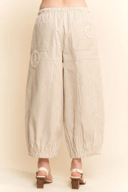 Peace Sign Pinstripe Palazzo Pants by Davi & Dani Robin Boutique