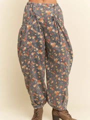 Denim Blue Flower Pants by Davi & Dani