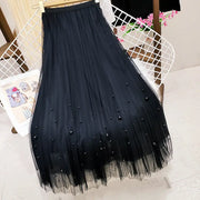 Fairy Pleated Mesh Skirt with Pearls by EllyNDale
