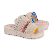 MUK LUKS Women's Ribbed Terry Slide Comfort Contour Slipper