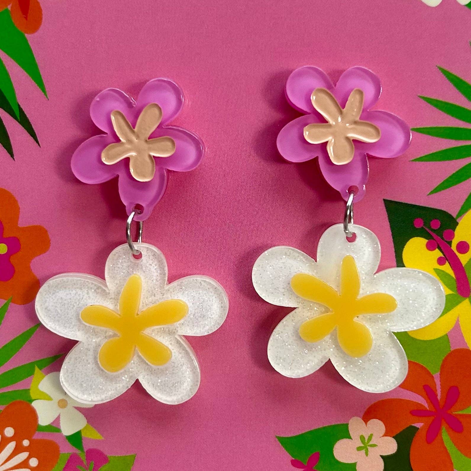 Floral Fantasy Earrings by Miss Fluff x Lipstick & Chrome Robin Boutique