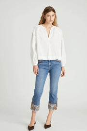 Colette Straight Crop in Paisley Petal by Driftwood