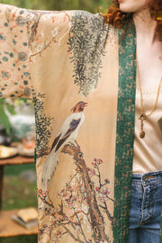 Additional view of Fable Opera Duster Kimono Robe with Deer Moon & Blossom from Robin Boutique.