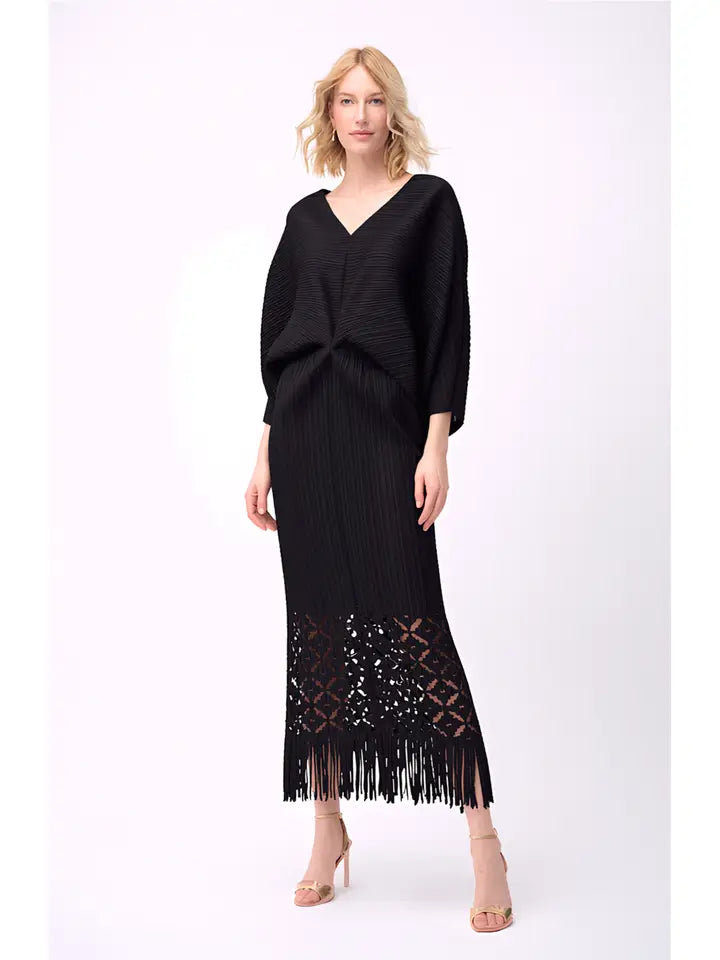 Pleated Cutout Dress by EllyNDale Robin Boutique