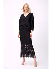 Pleated Cutout Dress by EllyNDale Robin Boutique