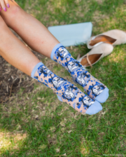 Casper and Trees Sheer Crew Sock Robin Boutique
