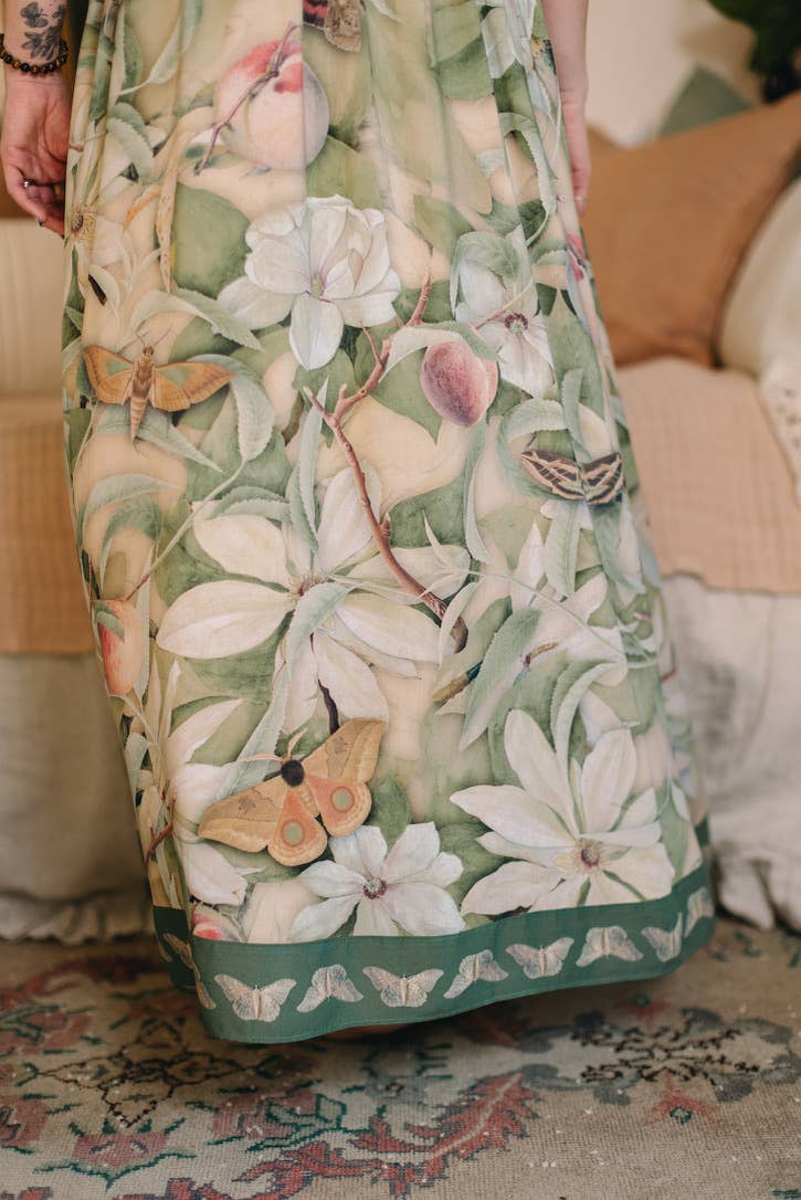 Additional view of Fleur De Soleil Bohéme Long Maxi Slip Dress with Florals from Robin Boutique.