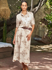 Embroidered Button Front Blouse by Paparazzi