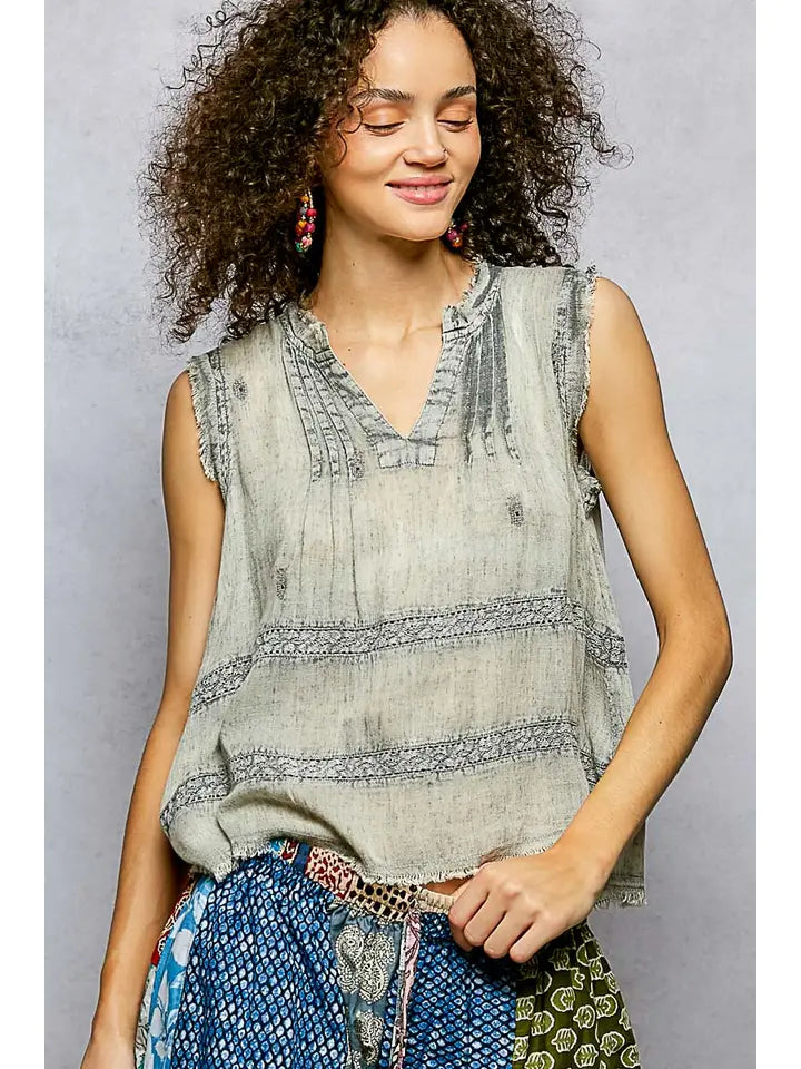 Cotton Lace Detail Tank