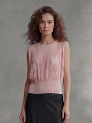 Pleated Sleeveless Top by EllyNDale Robin Boutique