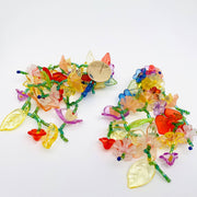 Hand-woven Long Flower Tassel Earrings - Robin Boutique