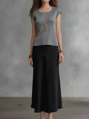 Pleated Short Sleeve Top by EllyNDale Robin Boutique