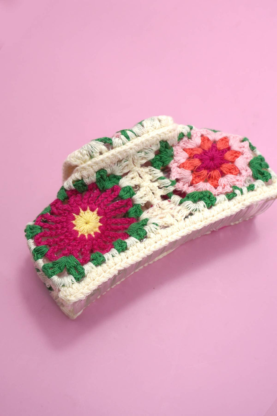 JUMBO HANDMADE CROCHET FLORAL HAIR CLAW CLIPS Robin Boutique