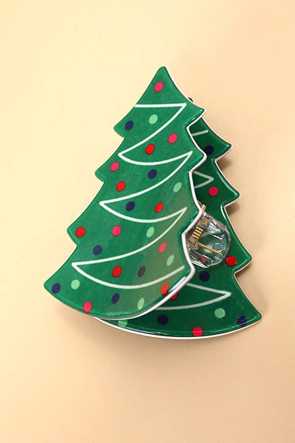 CHRISTMAS TREE SANTA SNOWMAN HAIR CLAW CLIPS Robin Boutique